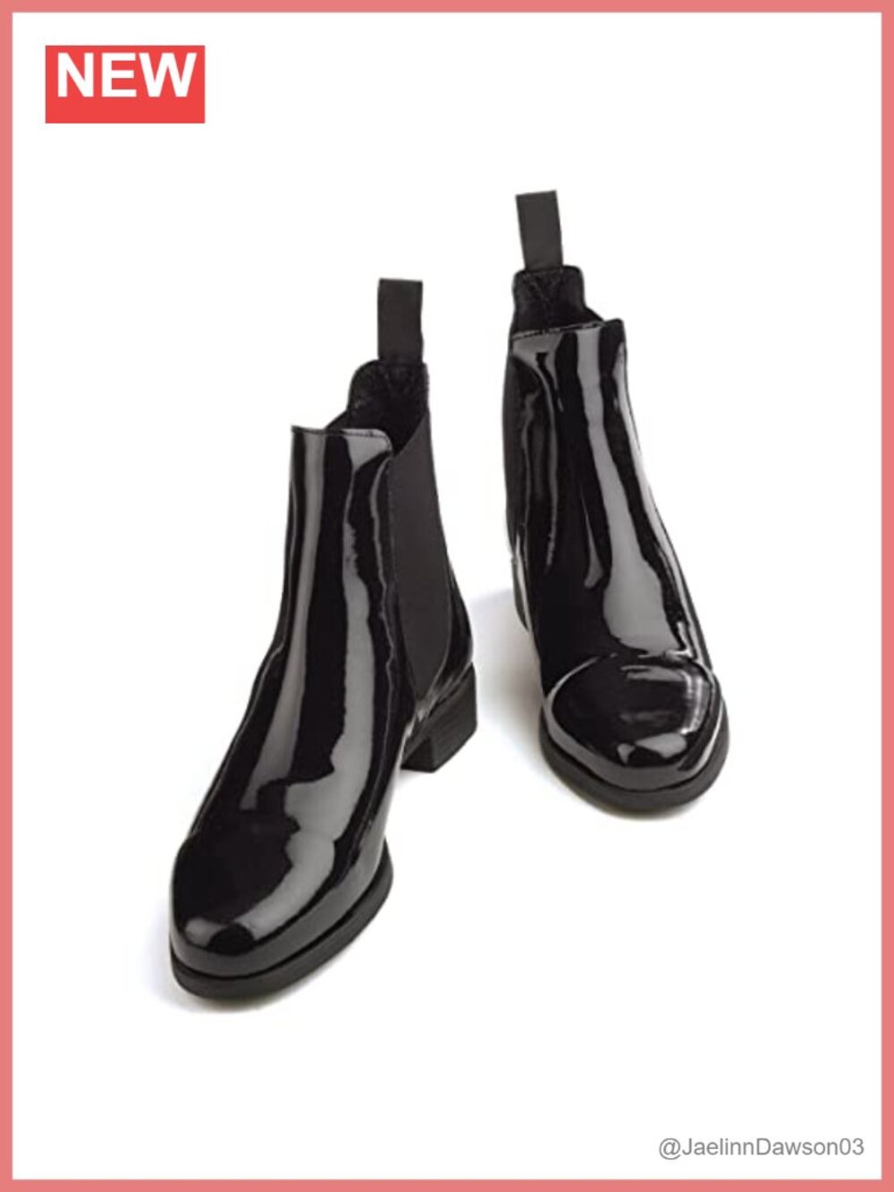 Leather Slip On Jod Boots Elastic Sides Low Heel Equestrian Ankle